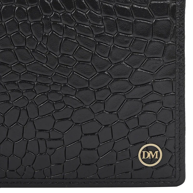 Da Milano black Black Bifold Leather Mens Wallet for Men | Best Price UAE